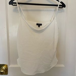 TOPSHOP white cowl neck tank blouse